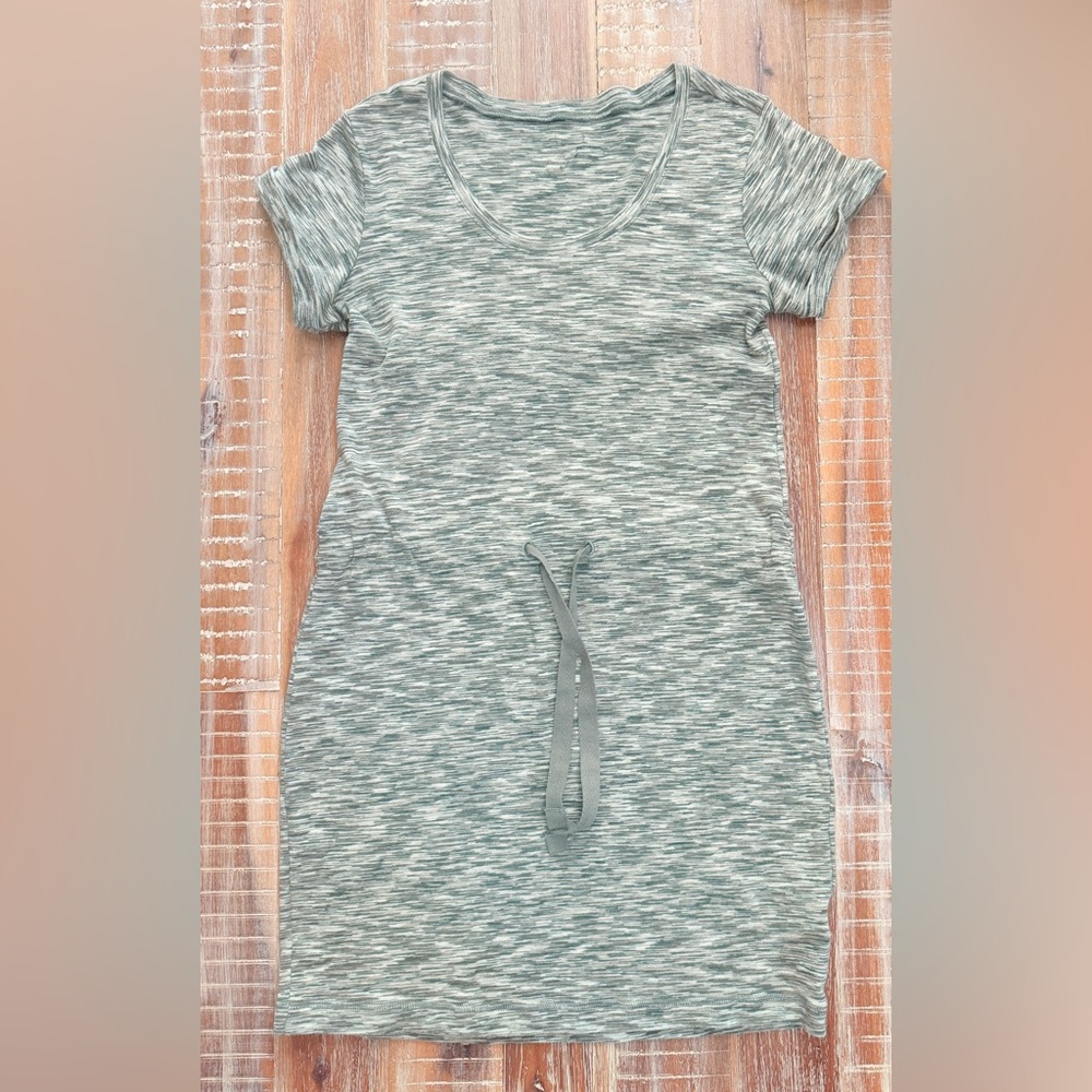 Columbia Green Outer Spaced adjustable Tie Waist T-shirt Dress Womens XS